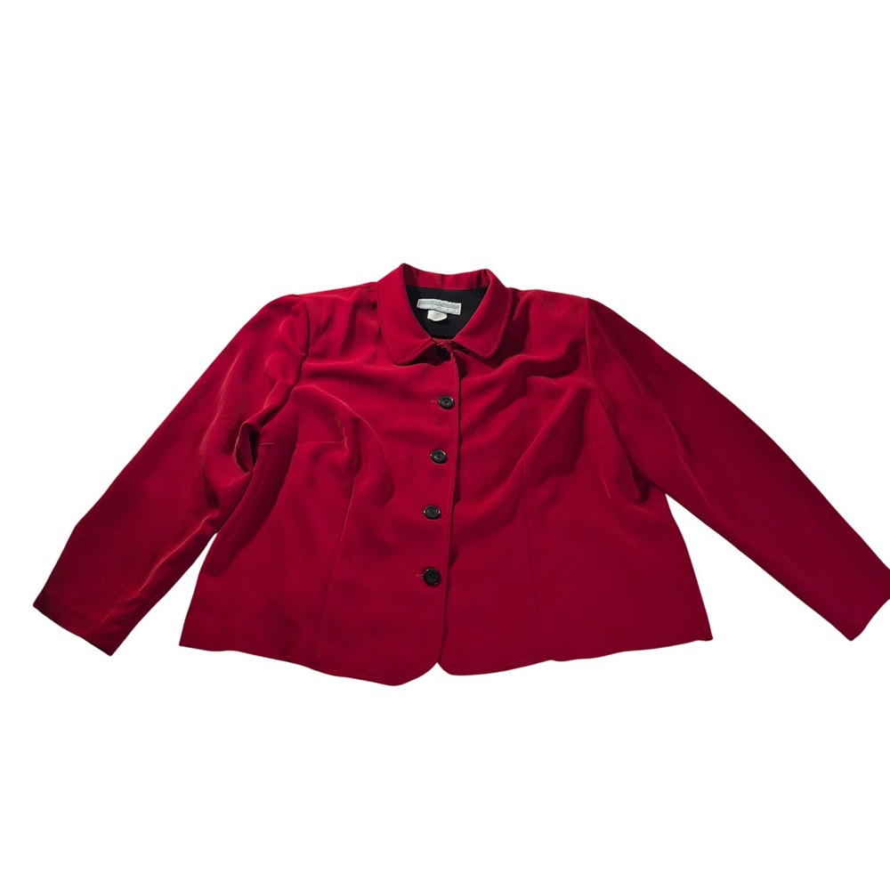 Jessica Howard Woman Embellished Button Blazer Jacket Womens 24 Plus Size Office